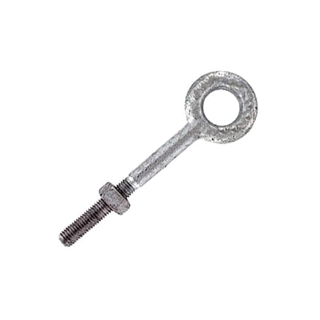 Eye Bolt 3/8, 6 In Shank, 3/4 In ID, Steel, Galvanized